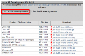 JDKダウンロードページ